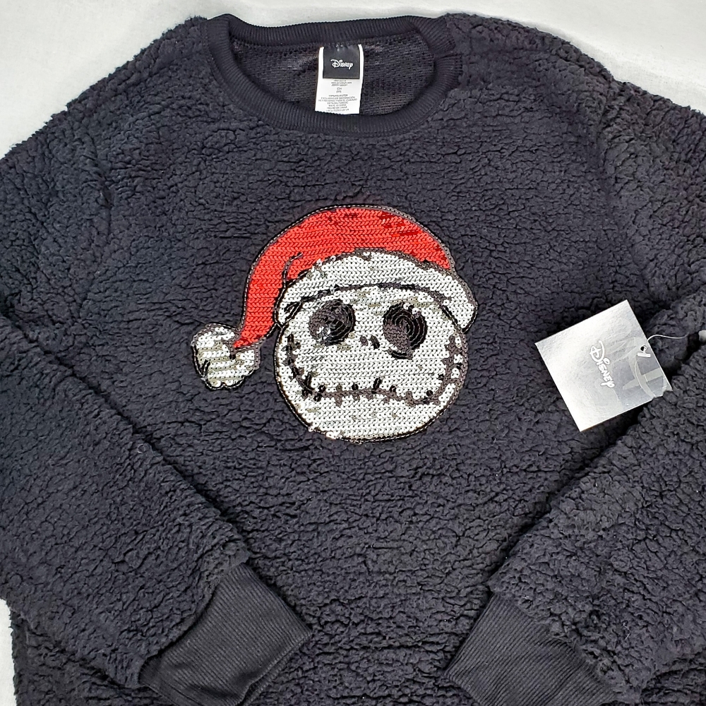 🏷 Disney • Jack Skellington Sequin Sherpa - Picture 5 of 10